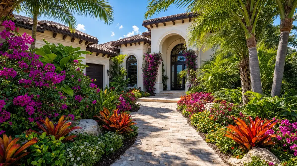 Custom tropical landscaping design in Palm Beach County